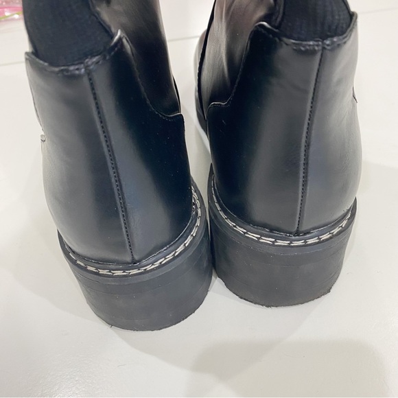 UNIVERSAL THREAD Black Carabel Riding Boots Vegan Leather Size 11 - Picture 8 of 12